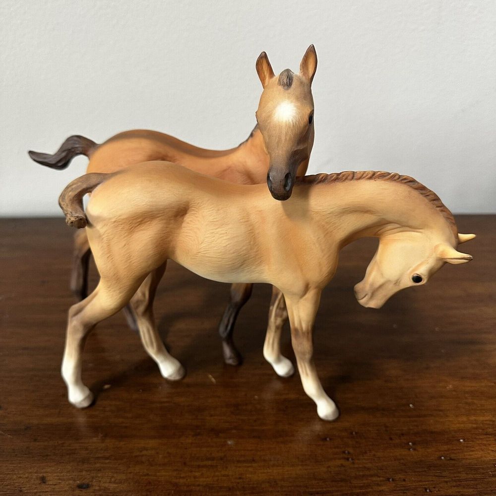 Cybis Horses Porcelain Foals Statue Colt Filly 1969‎ Darby & Joan Figurine RARE